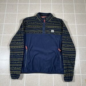 Passenger Made to Roam Gray & Orange 1/4 Zip Polar Fleece Sz 2XL Aztec Gorpcore